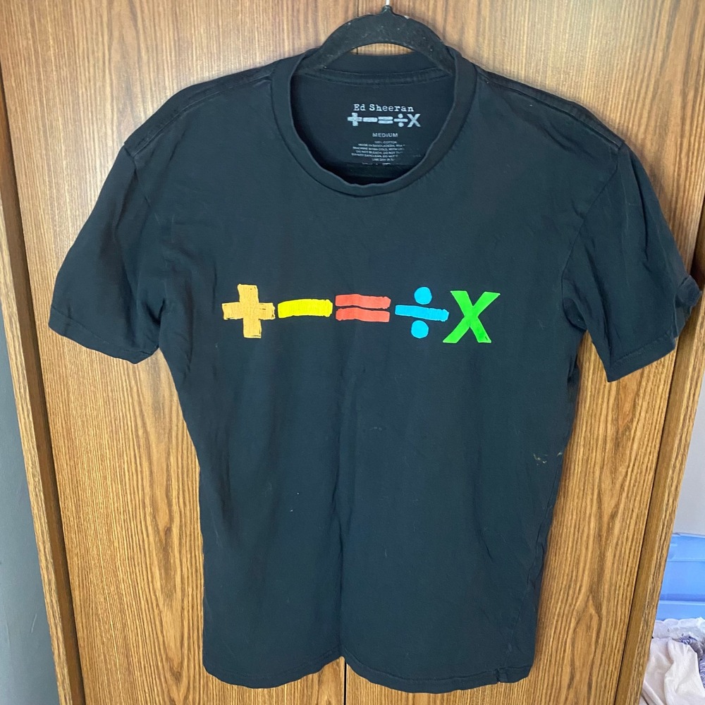 Ed Sheeran T-Shirt Mens Medium Black North America 2023 Mathematics Tour Graphic
